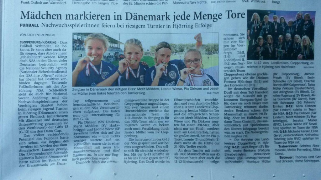 German Players in Cloppenburg Newspaper_1